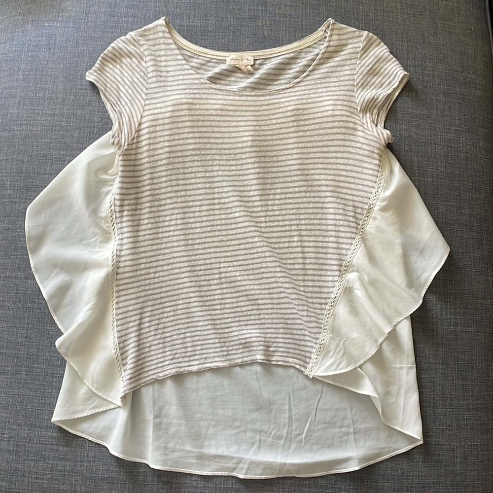 Anthropology Meadow Rue Short Sleeve Top